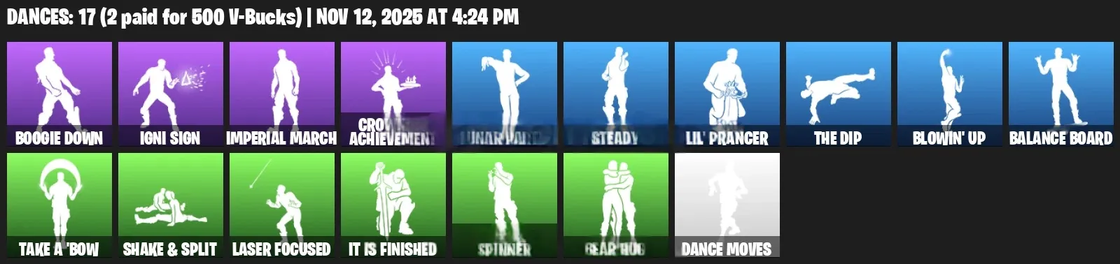 F1359 17 Skins: Darth Vader | Paradigm Reality-669 | Malik | Snap | Bytes | Meow Skulls and more , 17 Emotes | 22 Gliders | 21 Pickaxes