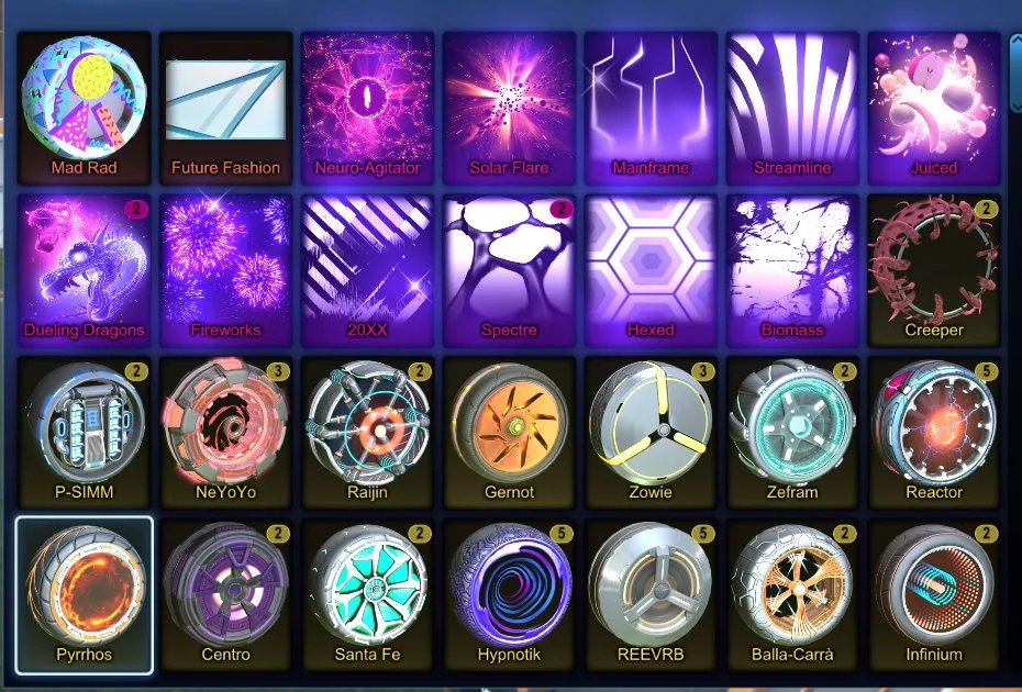 STOCK552 //ACC with Fennec, Dominus, Octane ZSR, Mantis, Endo, 90+ Exotic Chests, Many Painted Bodies and Wheels (K)