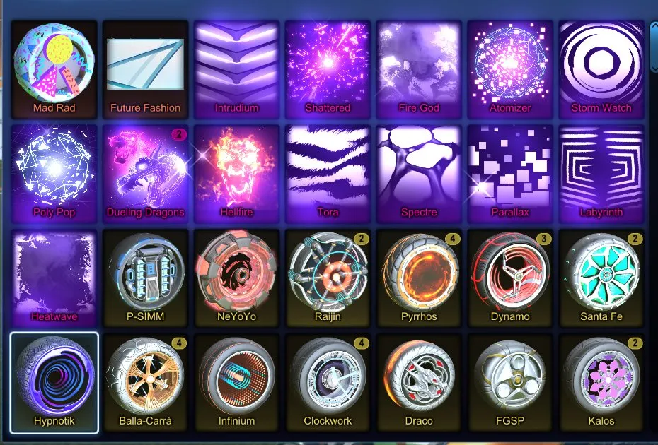 STOCK709 //Mantis, Imperator, 100 Exotic Drops, Black Market Decals and Wheels (K)