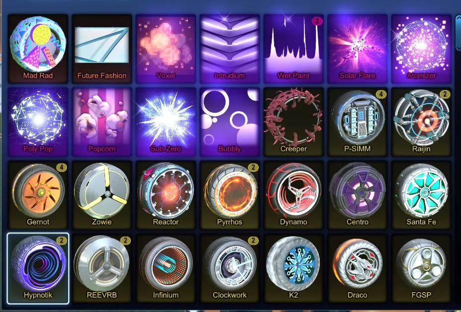 STOCK661 //Purple & Orange Octane, Fennec, 100+ Exotic Drops, Titanium White Cars, Anodized Pearl, Poly Pop, Sub-Zero (K)