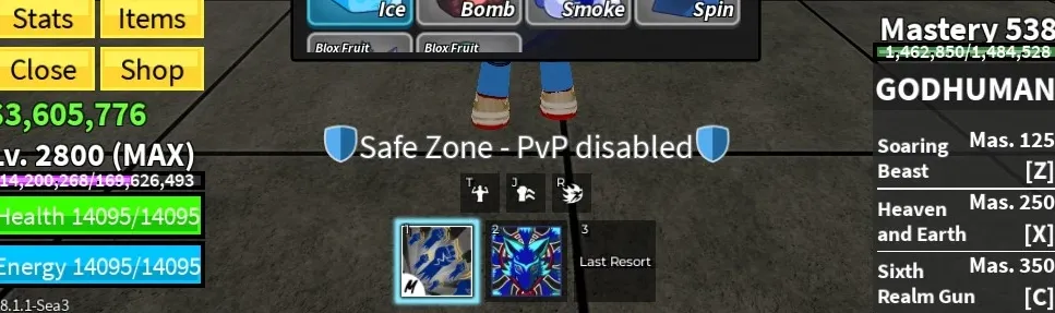 RBL2770 //Max Level 2800 Kitsune Account with Godhuman & Last Resort (K)