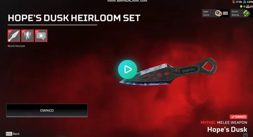 AP576 //Wraith Relic + Voidwalker + Level 281 + 88 Legendary Skins + Hope's Dusk Heirloom (K)