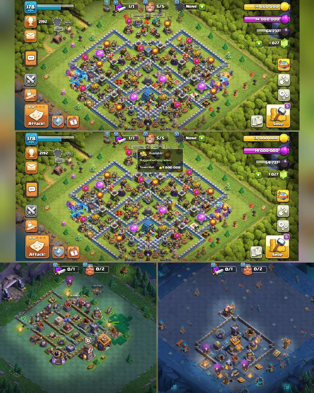 C015 TH12 FULL MAX - XP178 - 1,027 GEMS - CN 1,000 GEMS - BK65 SKIN PIXEL KING - AQ65 FA17 - GW40 - BM12