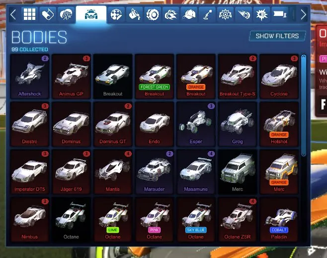 RL762 //Dominus, Endo, Scarab, Full Painted Octane Collection, 130 Exotic Chests, Rare Bodies & Wheels, Heatwave, Hexed, (K)