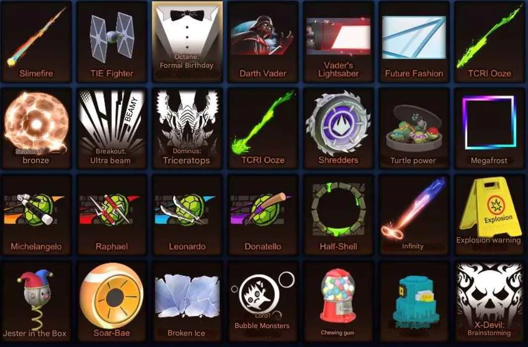 STOCK793 //Fennec x3, Titanium White Rulk Set, Slimefire Painted, TIE Fighter, Darth Vader, TMNT, Champions Rewards (K)