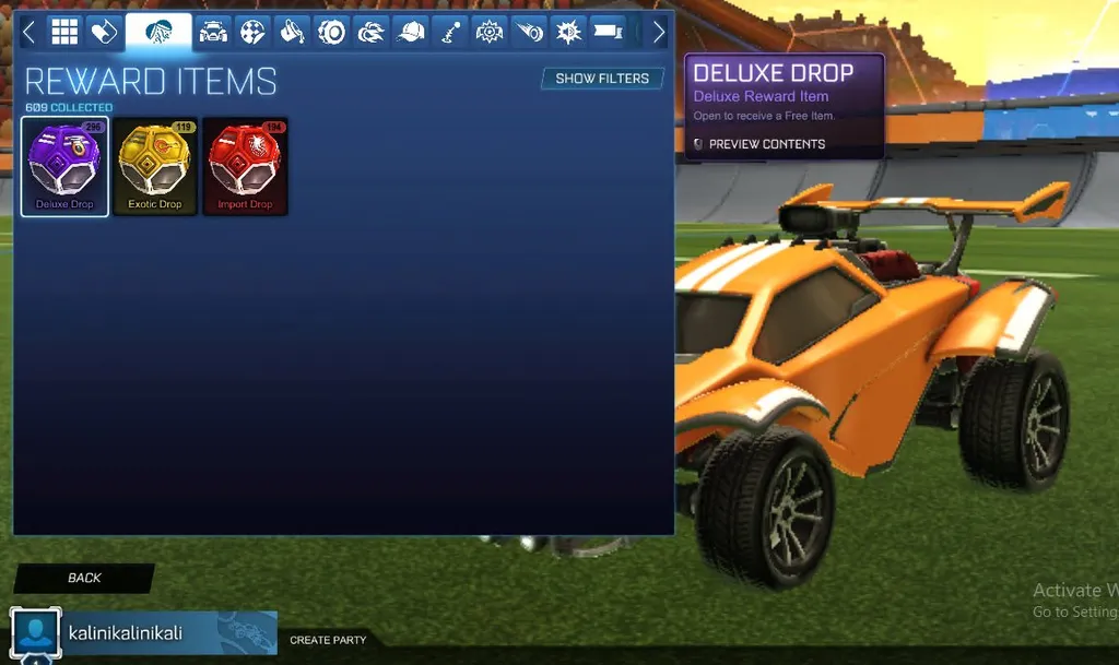 STOCK866 //Deluxe Drop Rewards with Purple Gold Black Orange Cars Boosts and Active Challenges (K)