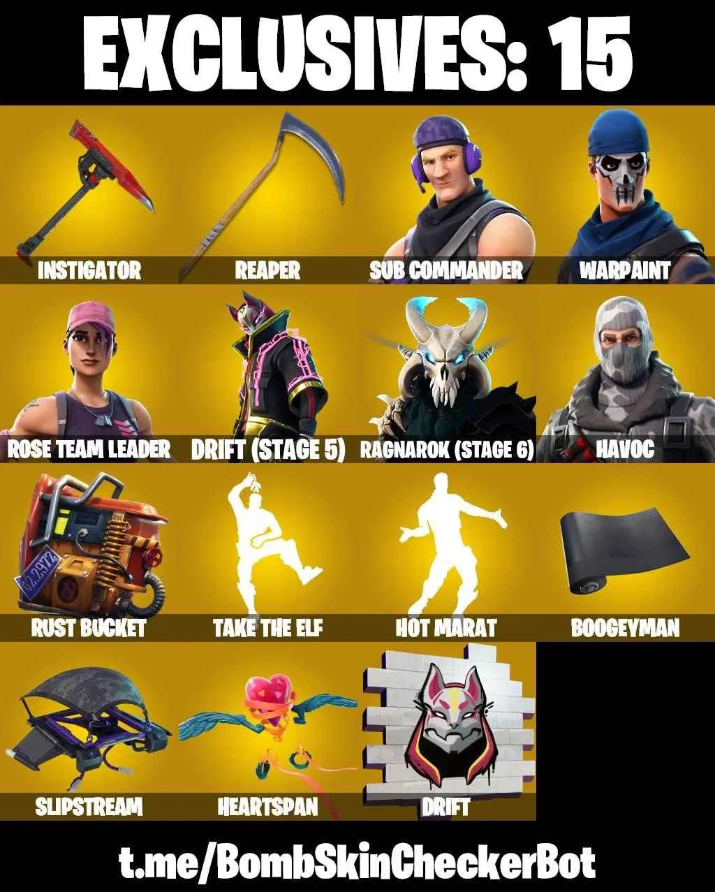 ❤️65 SKINS❤️OG STW❤️HAVOC❤️SUB COMMANDER❤️SKULL TROOPER❤️SKULL RANGER❤️ROOK❤️ONESIE❤️BULLSEYE❤️DRIFT(STAGE 5)❤️RAGNAROK(STAGE 6)❤️CALAMITY(STAGE 5)❤️LYNX(STAGE 4)❤️NOG OPS❤️YULETIDE RANGER❤️REAPER❤️RUST BUCKET❤️TAKE THE ELF❤️CAN PLAY ON PSN❤️XBOX❤️PC❤️