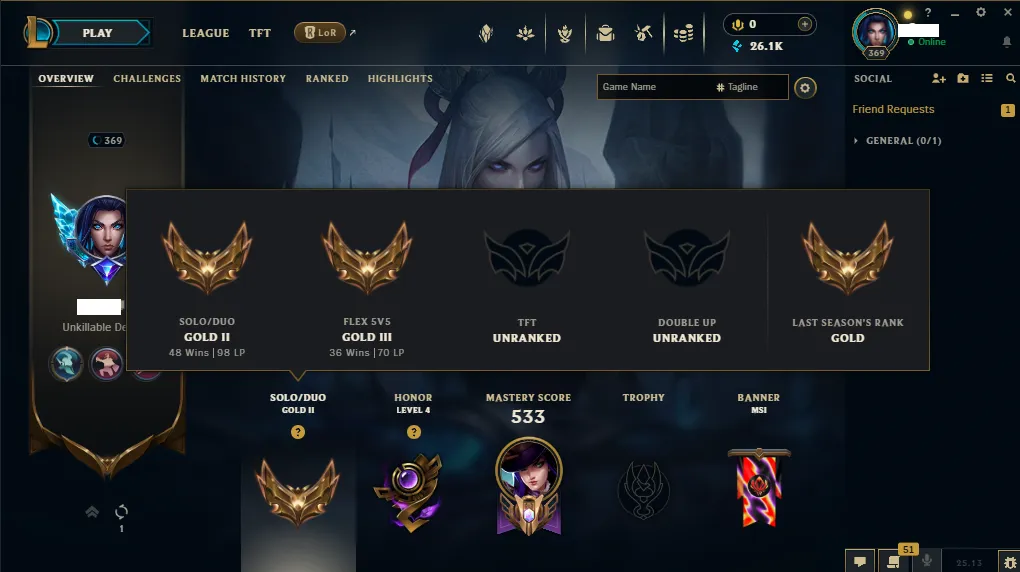 🏆Eune⌛New Season⌛Gold 2 🚀HandLeveled  💯  level 396⌛Full Champ ⌛141 SKIN🔥+20k  Blue Essence 💯 Recovery Info ✅ 