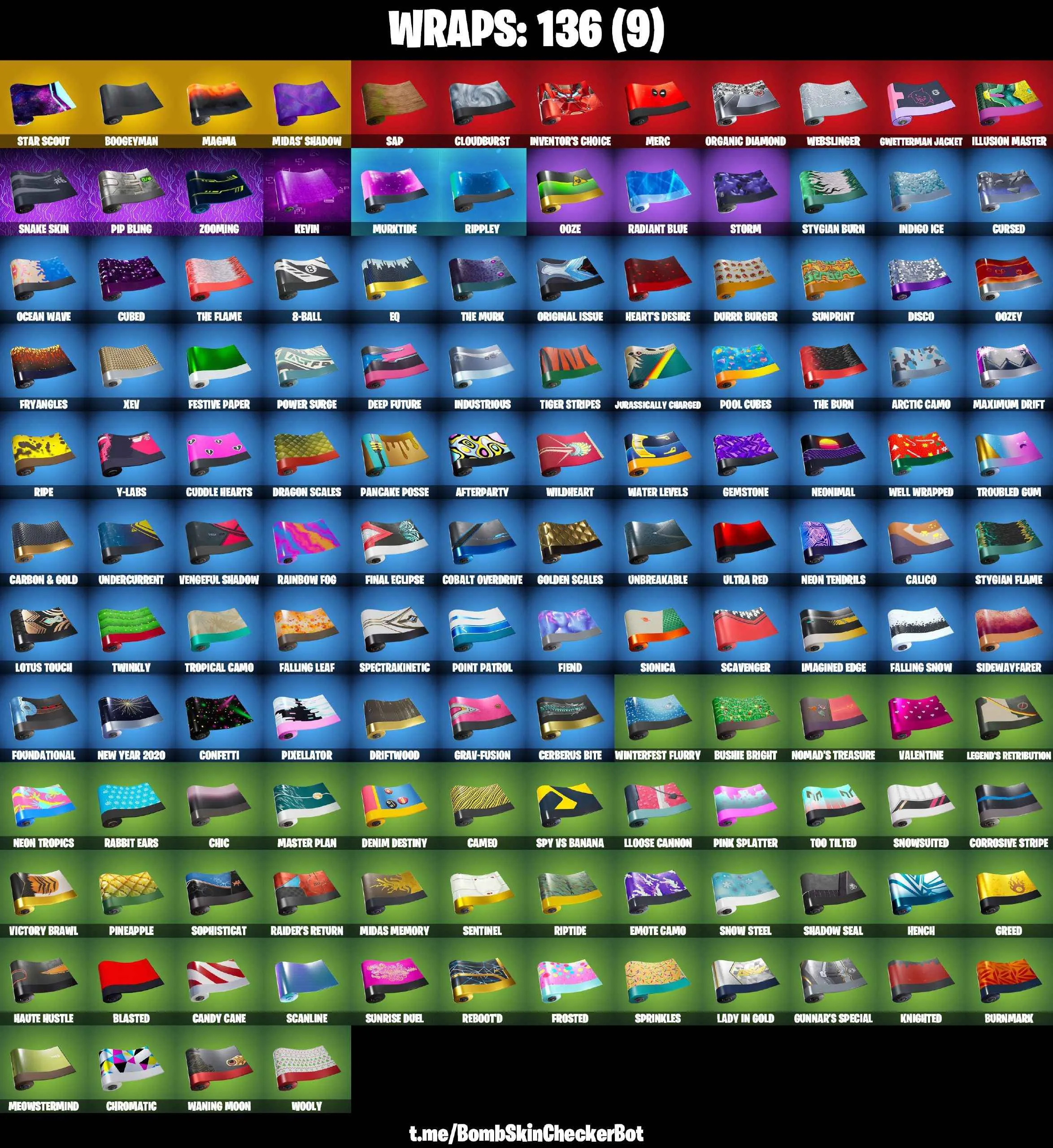 ❤️146 SKINS❤️CANDY AXE❤️OG STW❤️WHIPLASH❤️SKULL TROOPER❤️MANDALORIAN❤️GILDED SPIDER-MAN❤️ORANGE JUSTICE❤️INTRODUCING❤️STAR WAND❤️GOLDEN MIDAS❤️MAYA❤️ONESIE❤️JULES❤️BULLSEYE❤️BLUE TEAM LEADER❤️DRIFT(STAGE 5)❤️AGENT PEELY❤️JOLLY JAMMER❤️NOG OPS❤️REAPER❤️