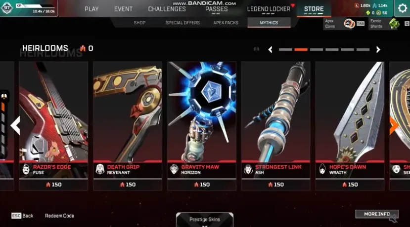 AP572 //Relic Revenant | Level 97 | 81 Legendary Skins | Rookie Rank | Relic unlocked | Can link Xbox & Steam (K)