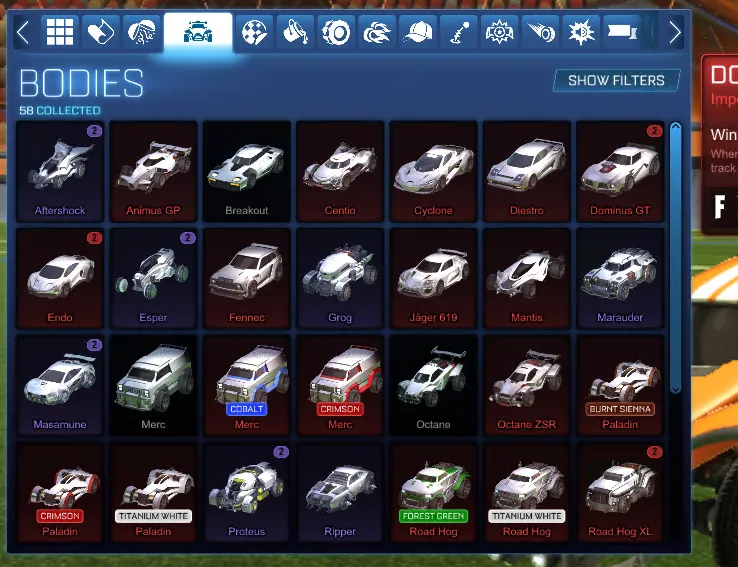 STOCK937 //Fennec Endo Breakout Ciento Cyclope Demonio GT 88+ Bodies 200+ Boosts Wheels Black Market Exotics Imports (K)