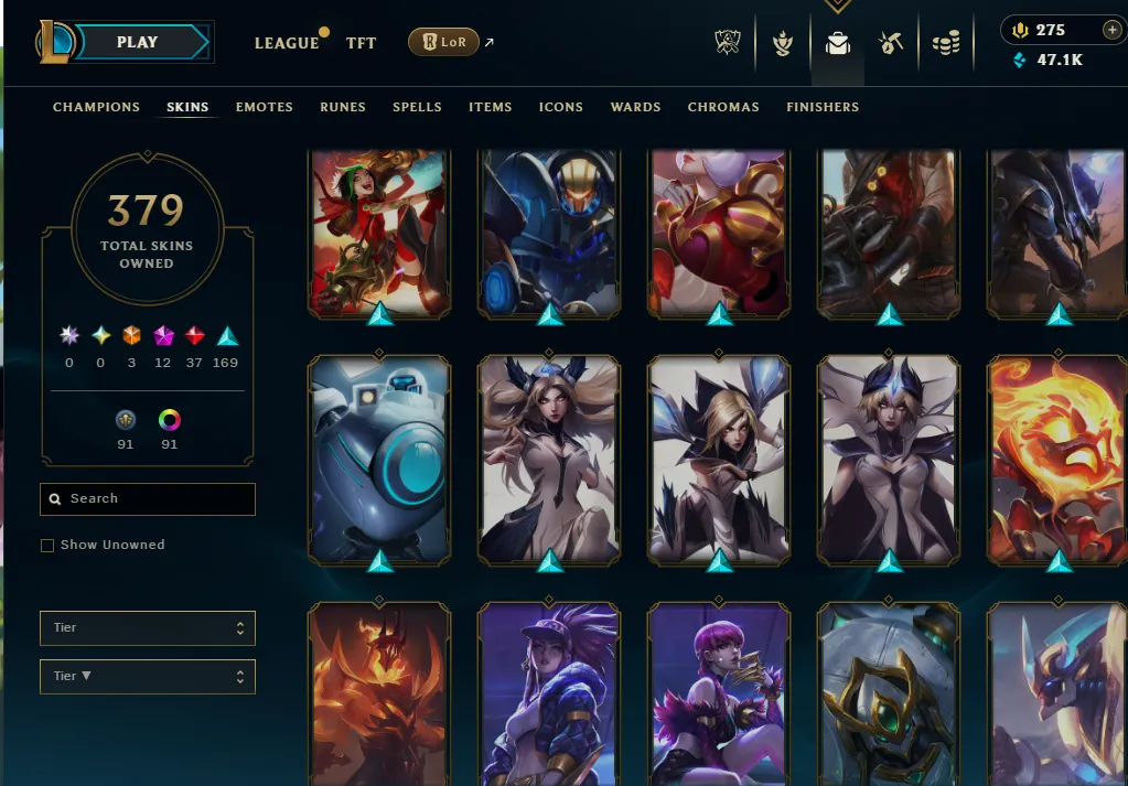 👑(EUW) PLATINUM I (80% WR, SUPER HIGH ELO) 🚀379 SKIN