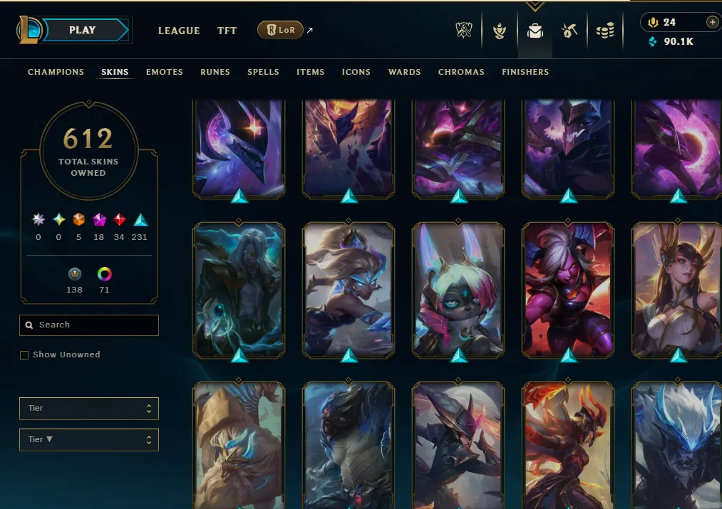 👑(EUW) PLATINUM III 51LP (SUPER HIGH ELO) 🚀612 SKIN