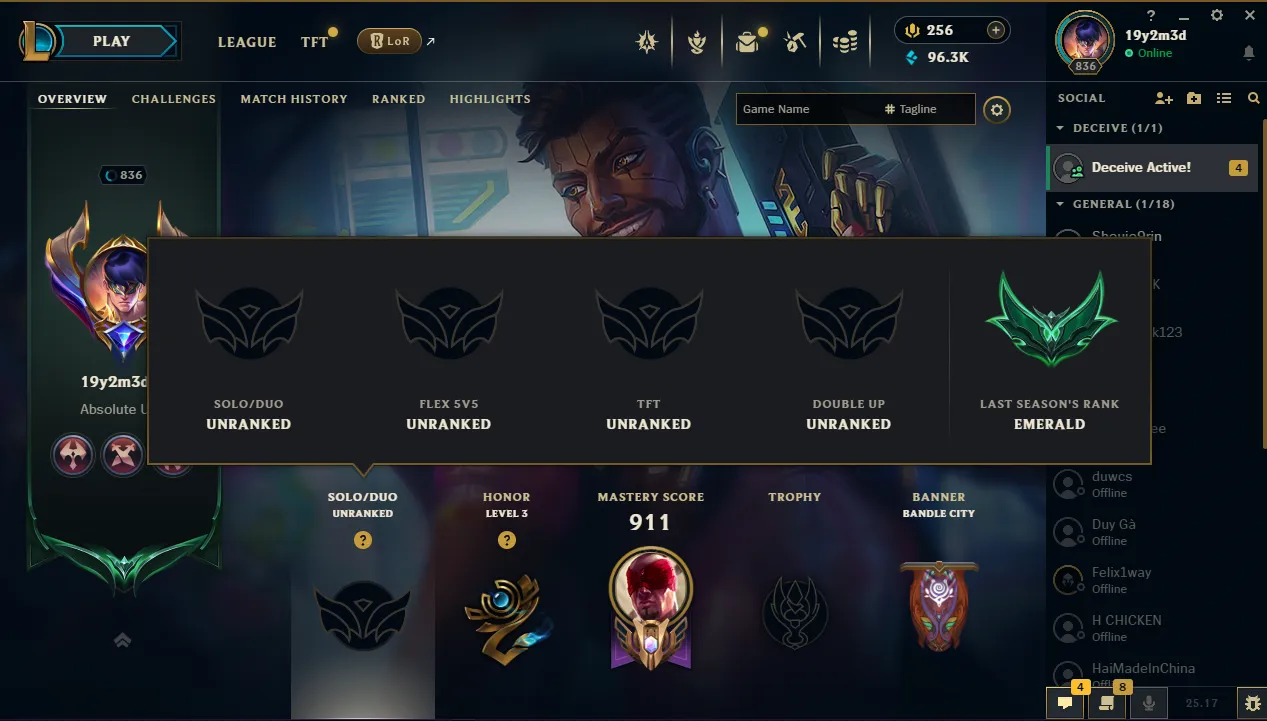 👑(NA) EMEARLD(SOLQ+FLEX) 🚀340 SKIN⚡96.3K BE