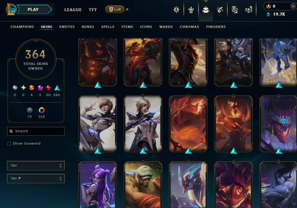 👑(EUW) EMERALD II (LAST SEASON) 🚀364 SKIN