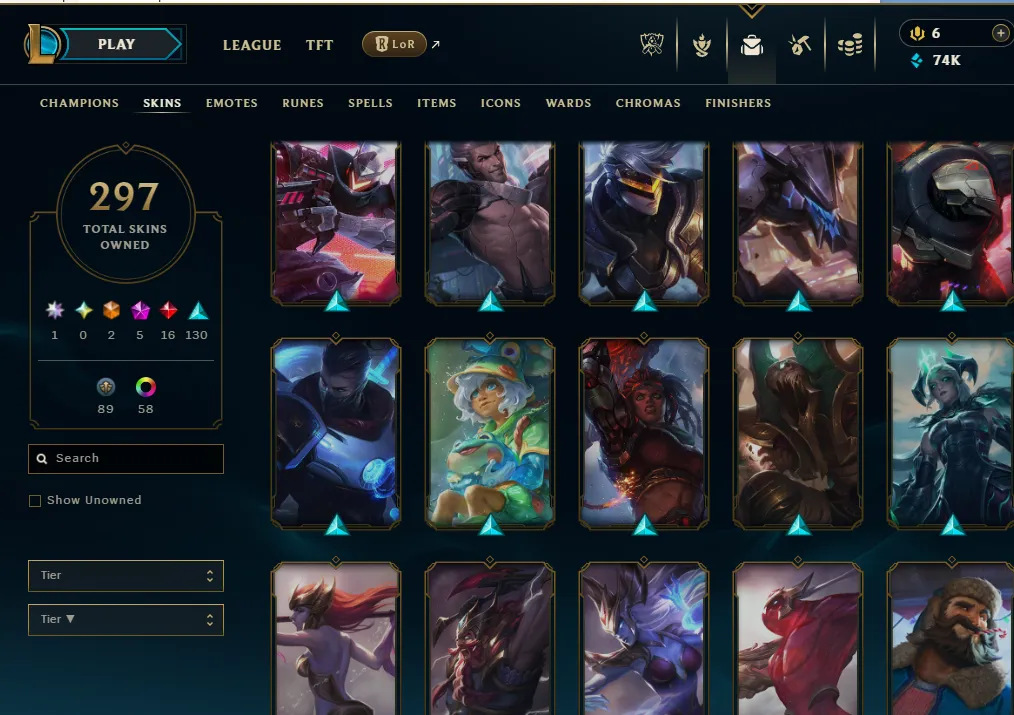 👑(EUW) PLATINUM IV (HIGH ELO) 🚀297 SKIN , KAI'SA UZI