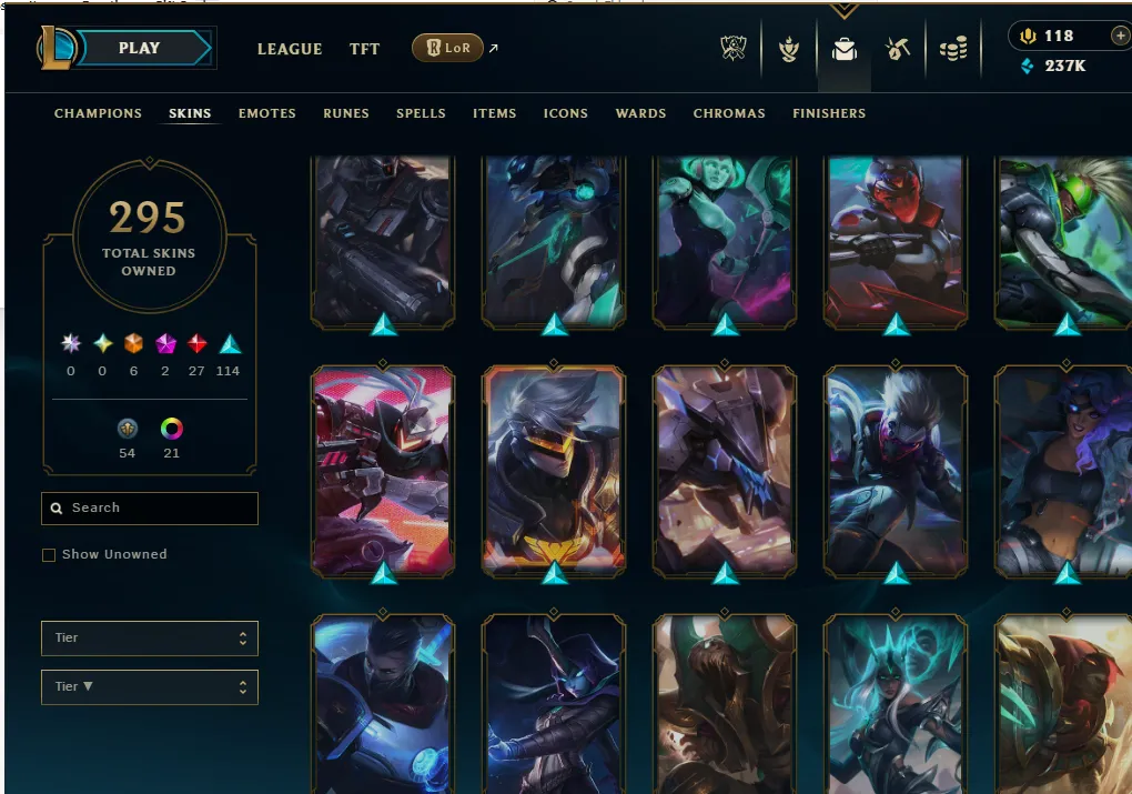 👑(EUW) SILVER III (100% WR, VERY HIGH ELO) 🚀295 SKIN