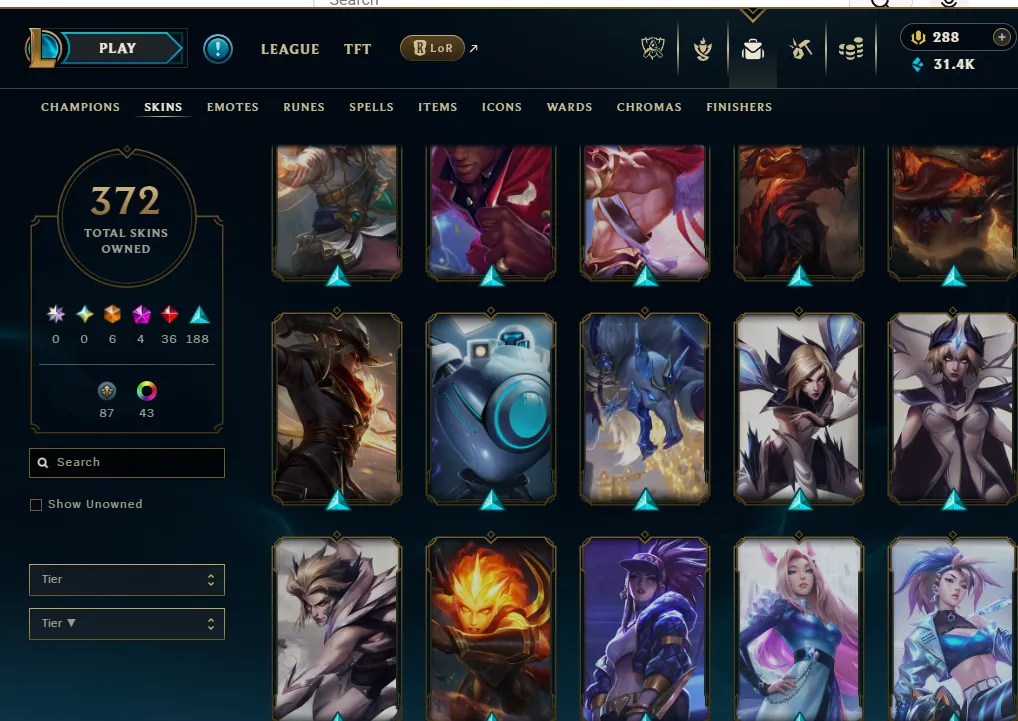 👑(EUW) UNRANKED ( HIGH ELO ) 🚀372 SKIN