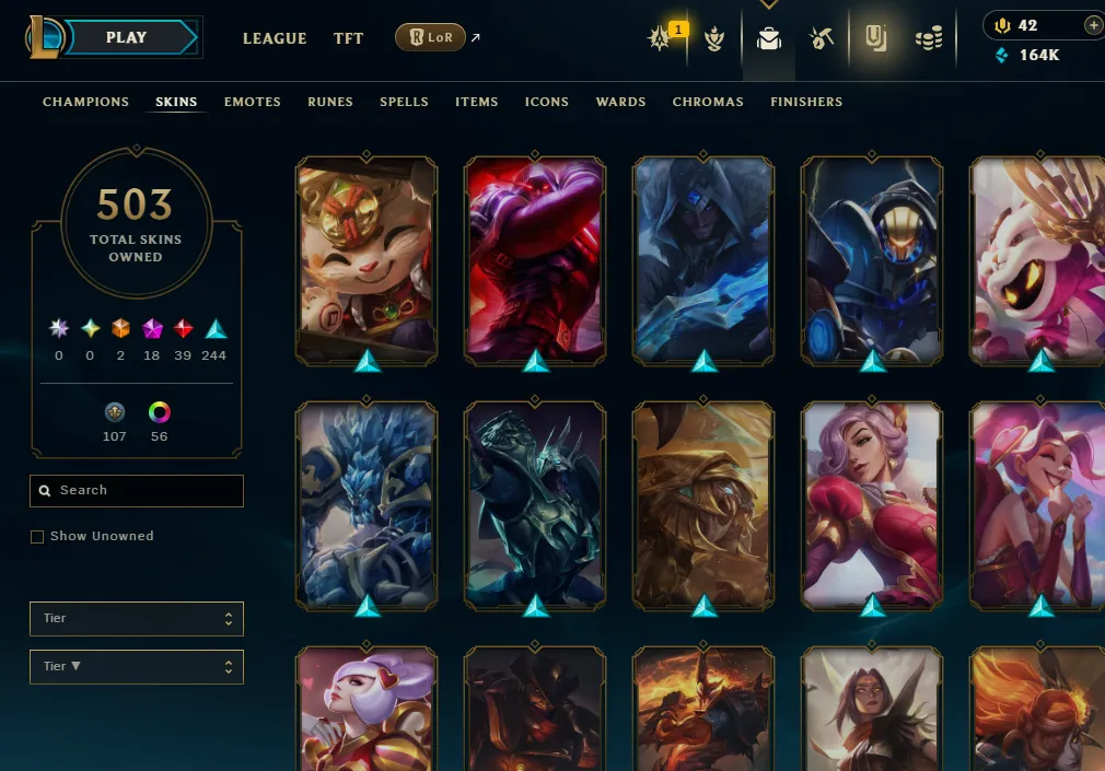 👑(EUW) UNRANKED (SUPER HIGH ELO) 🚀503 SKIN