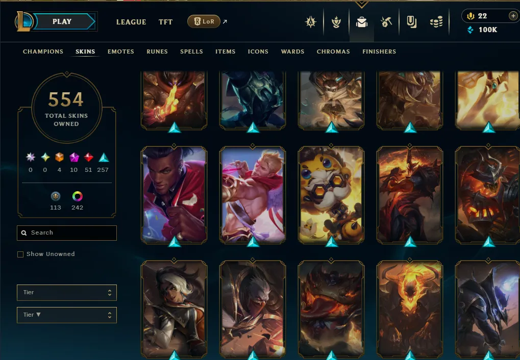 👑(EUW) UNRANKED (SUPER HIGH ELO) 🚀554 SKIN