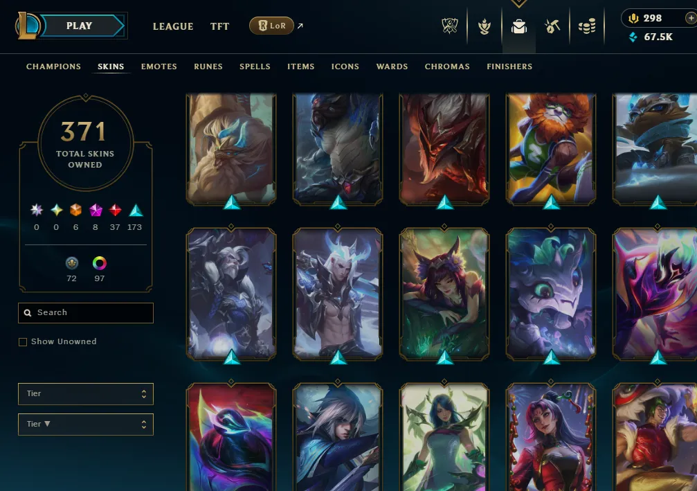 👑(EUW) SILVER II (100% WR, SUPER HIGH ELO) 🚀371 SKIN