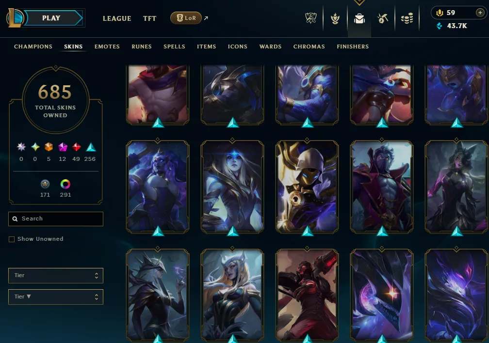 👑(EUW) GOLD IV 97 LP(60% WR, HIGH ELO) 🚀685 SKIN