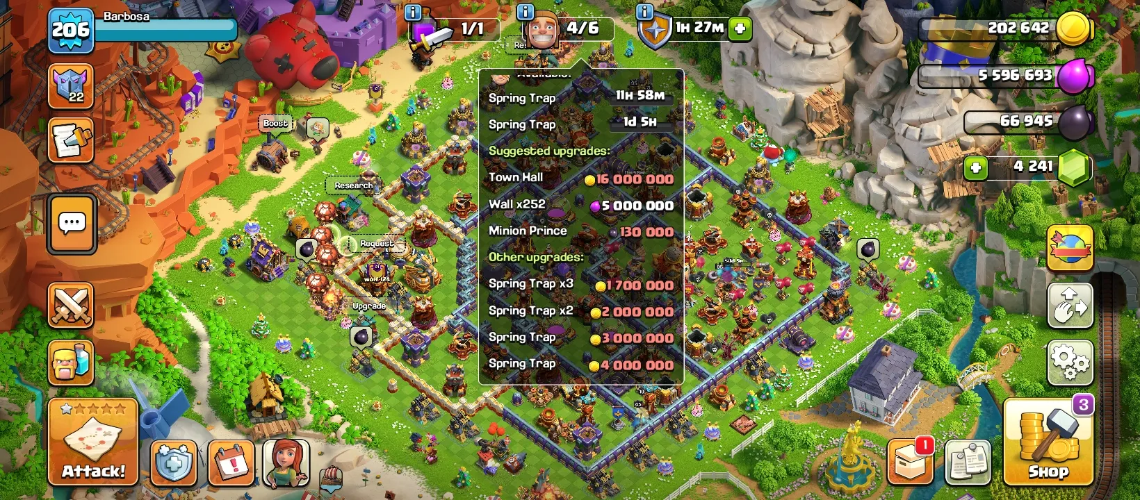 45% OFF 🔥 CHEAP 🔥 RARE CROSSOVER SCENERY ⭕️ 2 SET SKINS ✴️ HELPER HUT MAX🔥 TH 16 MAX 🟣 HEROS MAX 🟣 8 EQUIPMENT EPIK 🟣 SET GHOST SKINS + SET MAGIC SKINS 🟣 4 SCENERY RARE 🟣 21 SKINS HERO🟣 TH16 MAX