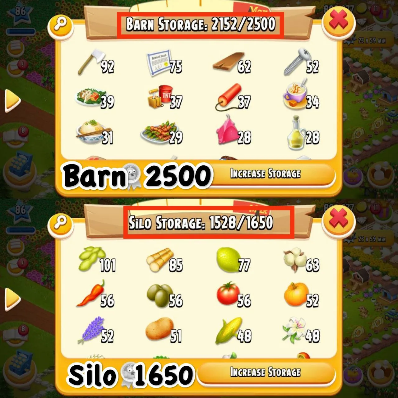 ♦️✨Beautifully Decorated LvL 86 Hayday ✨2500Barn Storage✨1650 silo storage✨♦️100% Land unlocked upperside✨Town-hall 10✨Most machine deployed nd max✨Best Deal✨♦️