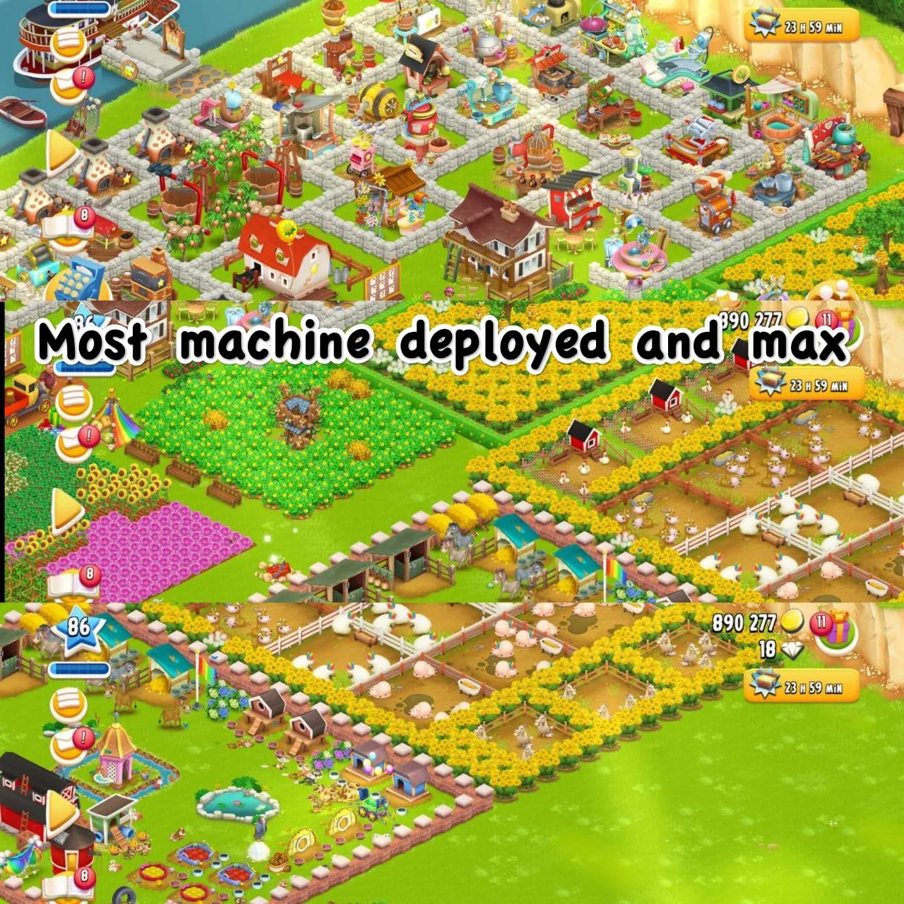  ♦️✨Beautifully Decorated LvL 86 Hayday ✨2500Barn Storage✨1650 silo storage✨♦️100% Land unlocked upperside✨Town-hall 10✨Most machine deployed nd max✨Best Deal✨♦️