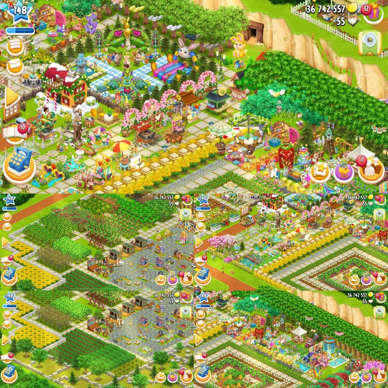 ⚡️🌳LvL 148 Hay Day⚡️🌳Top Notch Decorations with Super elegant Base design ⚡️🌳Barn 5700⚡️🌳Silo 3600⚡️🌳Most Beautiful farm ⚡️🌳Full 170% land open ⚡️🌳Townhall 12 with 30 reputation decorated too ⚡️🌳