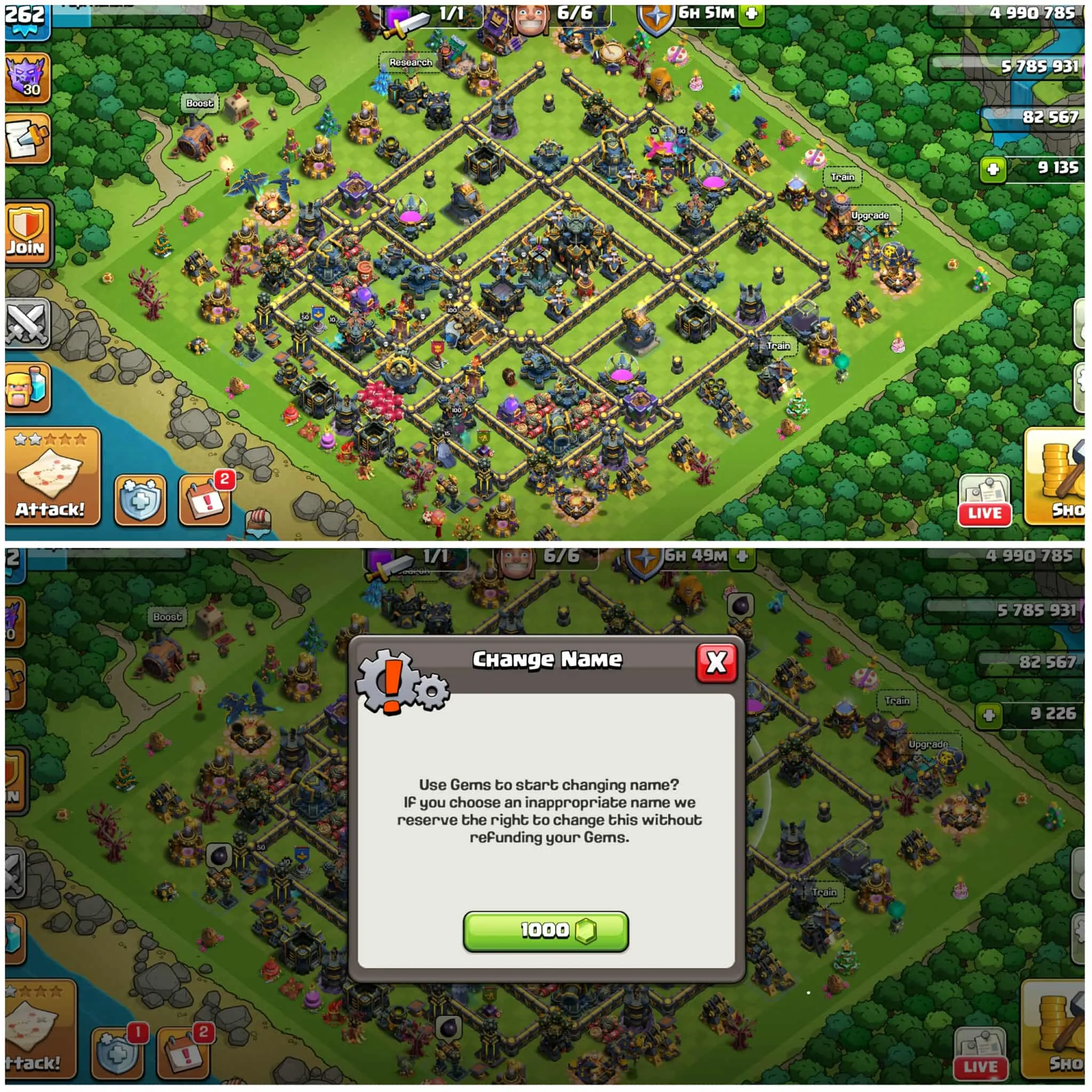 [9300 Gems]➤➤Th17 Almost Max➤➤Max Profile Heros Pet➤➤17767 Legendary Trophy➤➤13 Epic Equipment➤7 Epic Almost Max➤Exp:262