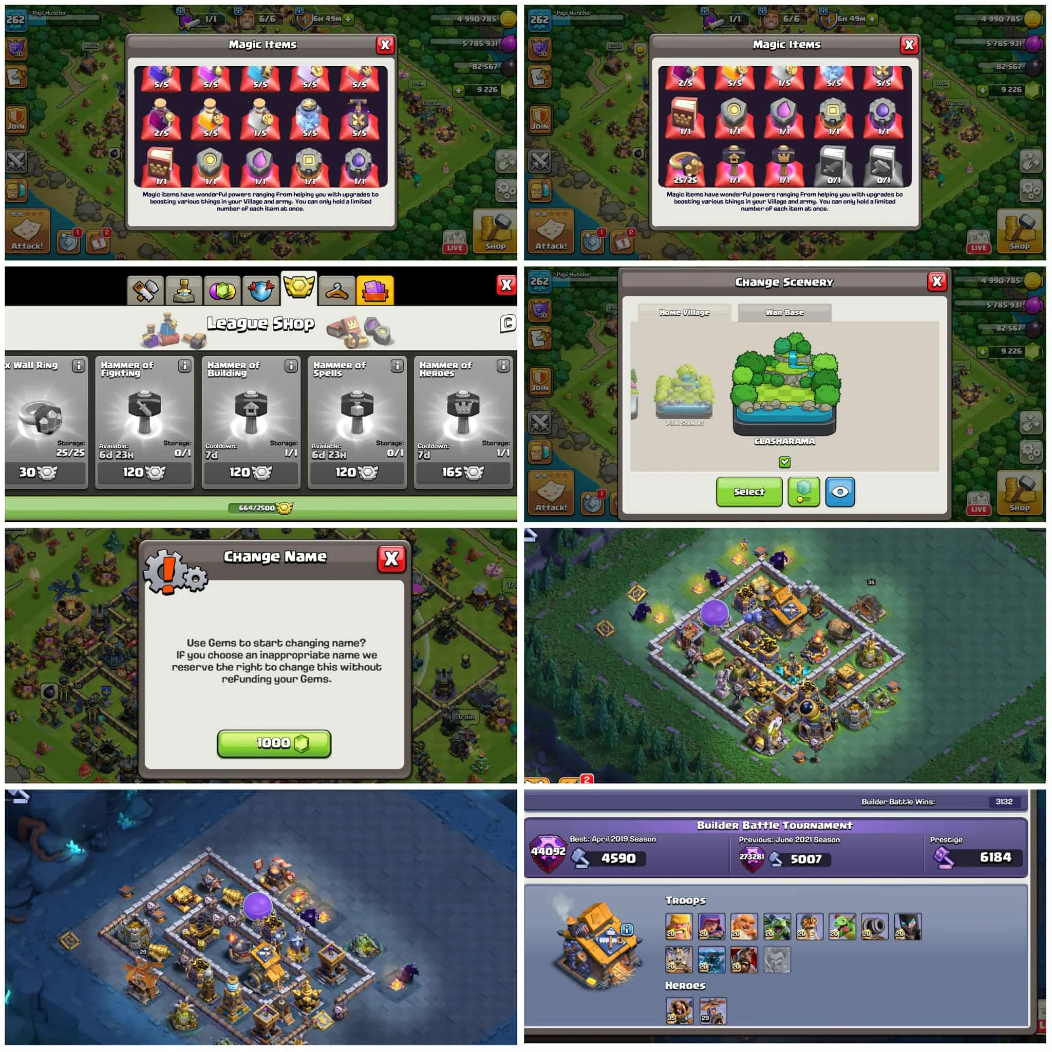 [9300 Gems]➤➤Th17 Almost Max➤➤Max Profile Heros Pet➤➤17767 Legendary Trophy➤➤13 Epic Equipment➤7 Epic Almost Max➤Exp:262