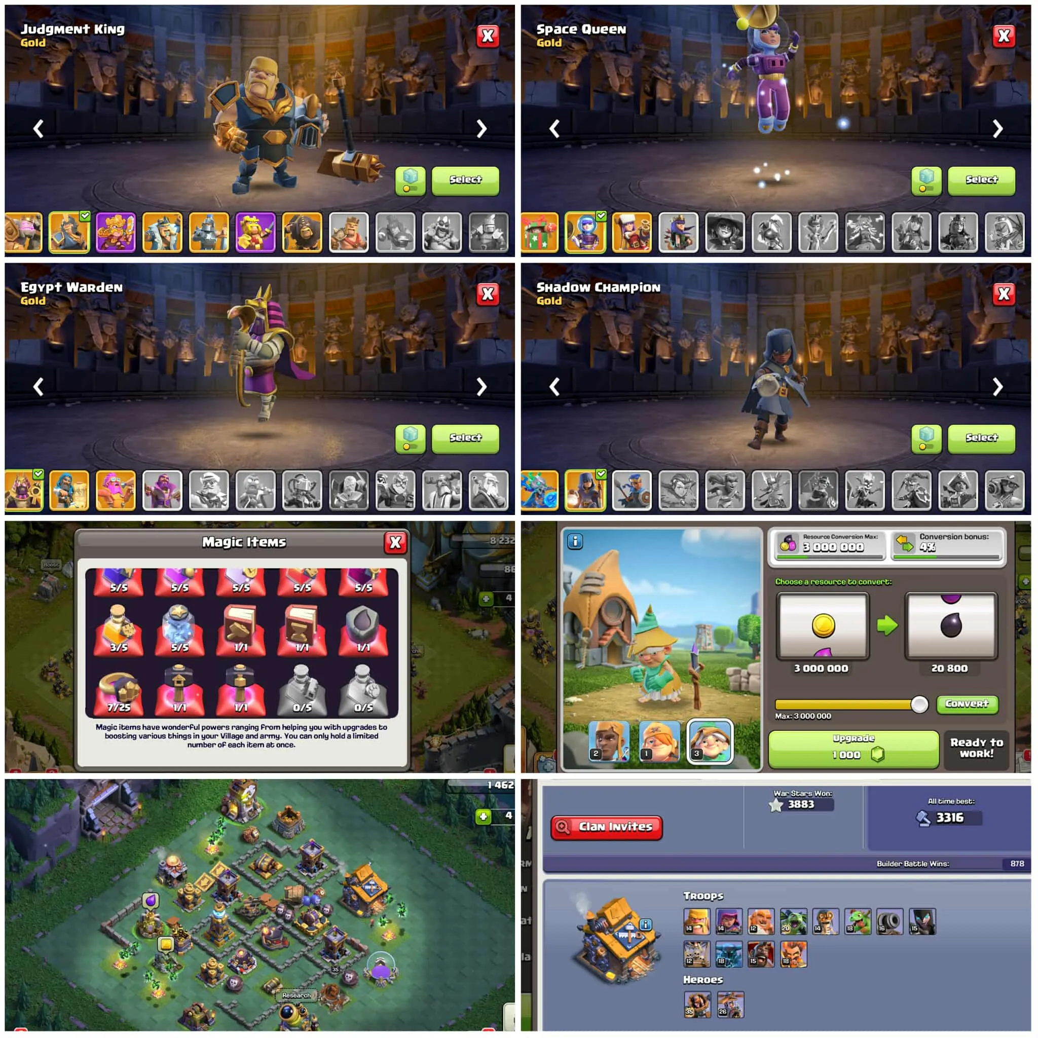 [Exp:265]➤➤Th17 Special Account➤➤Clash Of Dragon Scenary➤➤11 Epic Equipment➤➤15 Skins 5 Scenary➤➤4900 Gems➤➤9.1k Trophy