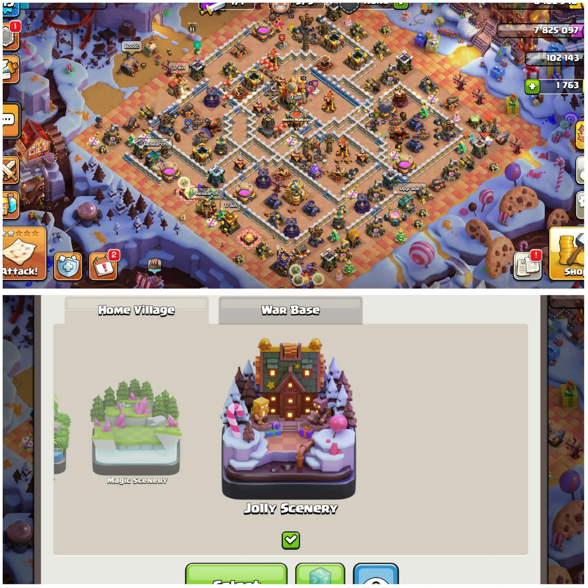 [Jolly Scenary]➤➤Th16 Special Account➤➤4696 War Stars➤➤Heros:57-95-70-70-45➤➤1800 Gems➤➤Nc Available➤➤Exp:213