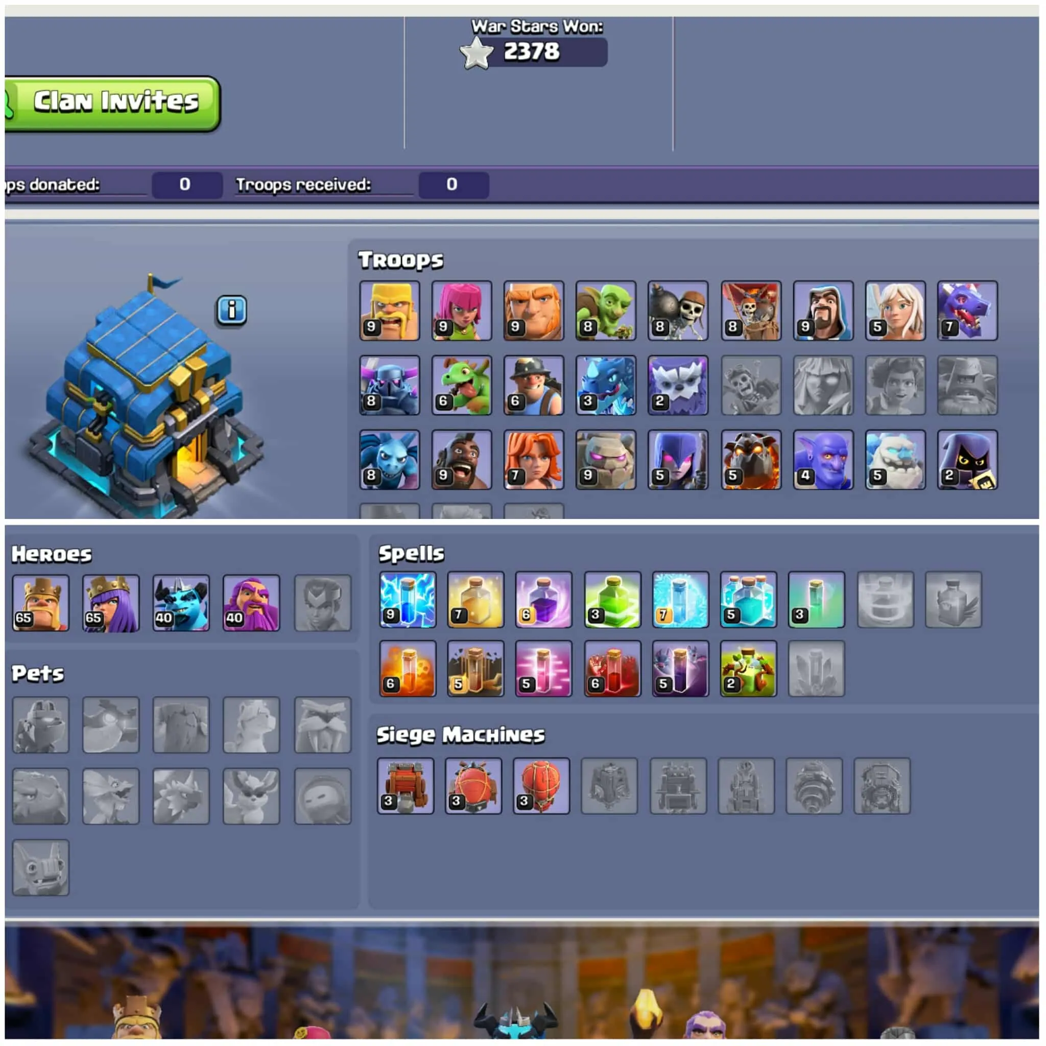 [3736 Gems]➤➤Th12 Full Max➤➤2378 War Stars➤➤618 Cwl Medals➤➤Full Magic Items➤➤Nc Available➤➤Exp:179