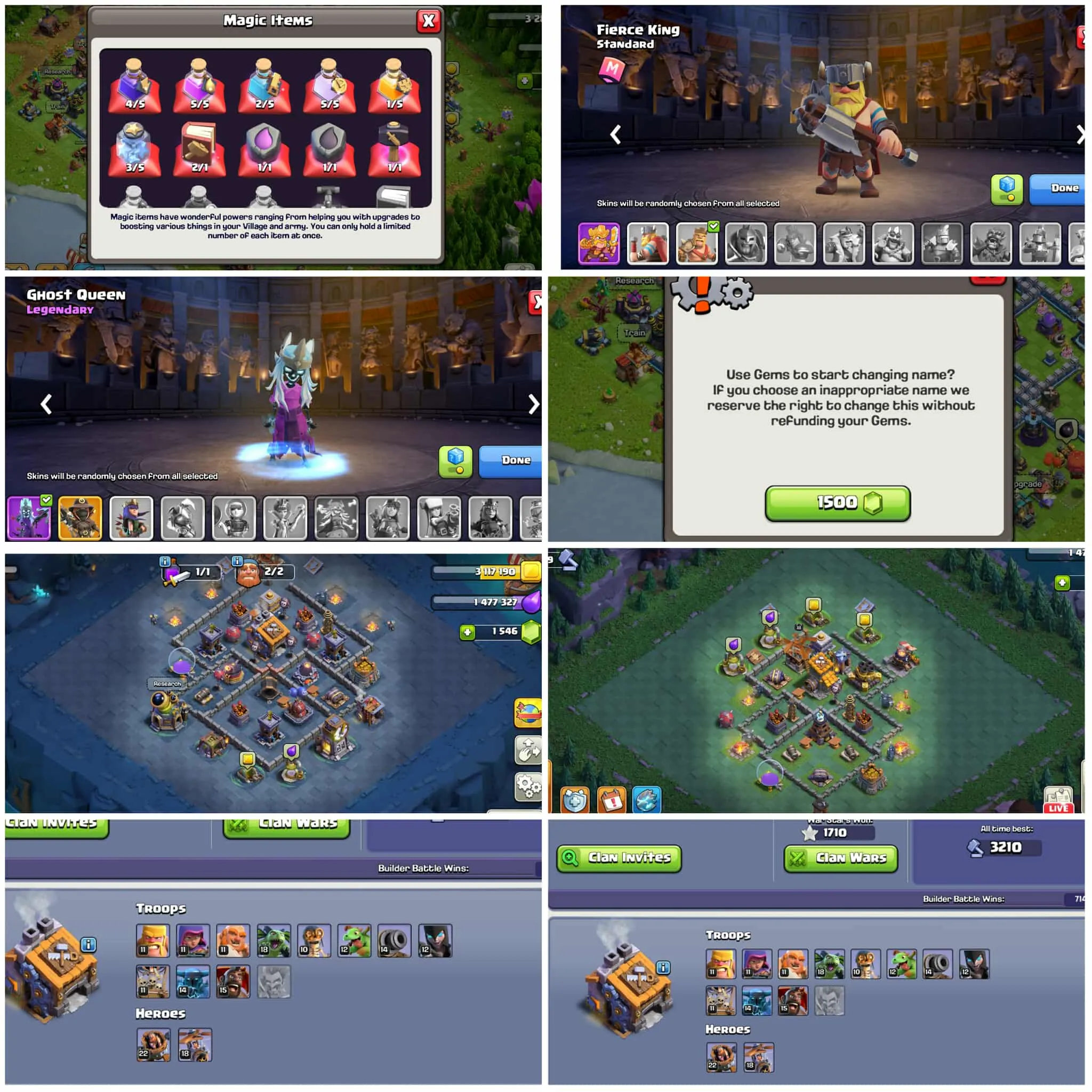 [1499 Cwl Medals]➤➤Th15 Best Account➤➤Heros:69-70-61-60-21➤➤6 Epic Equipment➤➤1550 Gems➤➤Exp:218