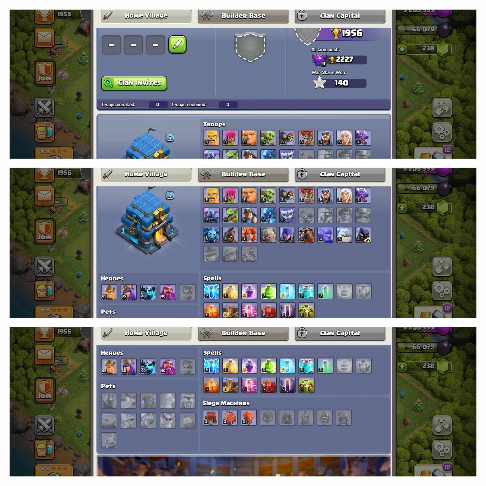 [6th Builders]➤➤Th12 Full MaxedAccount➤➤Heroes 65-65-40-40➤➤2 Heroes skin➤➤NC Free➤➤Lots of magic items