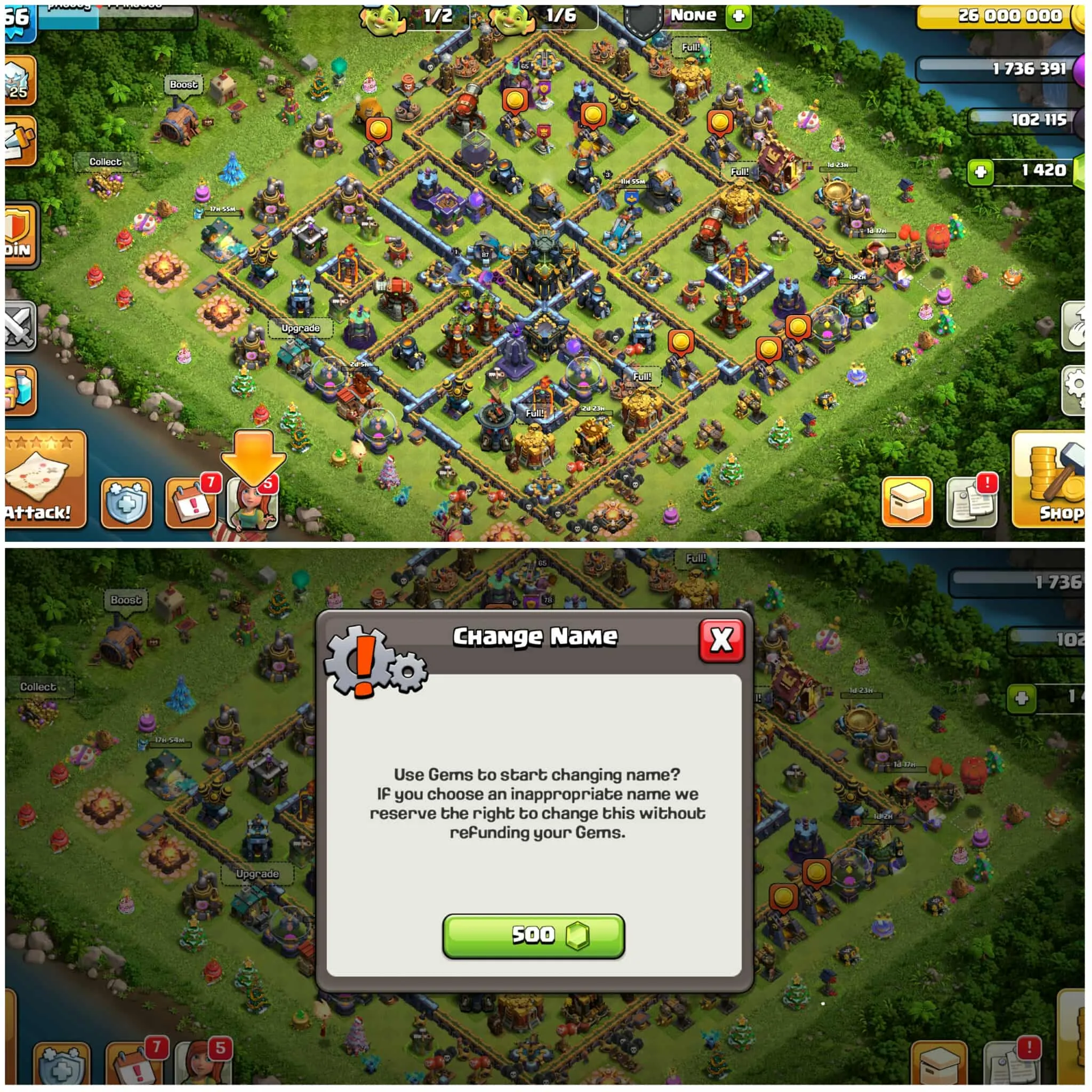 [10 Epic Equipment]➤➤Th17 Best Id➤➤Heros:78-87-51-65-24➤➤500 Nc➤➤1420 Gems➤➤Exp:166