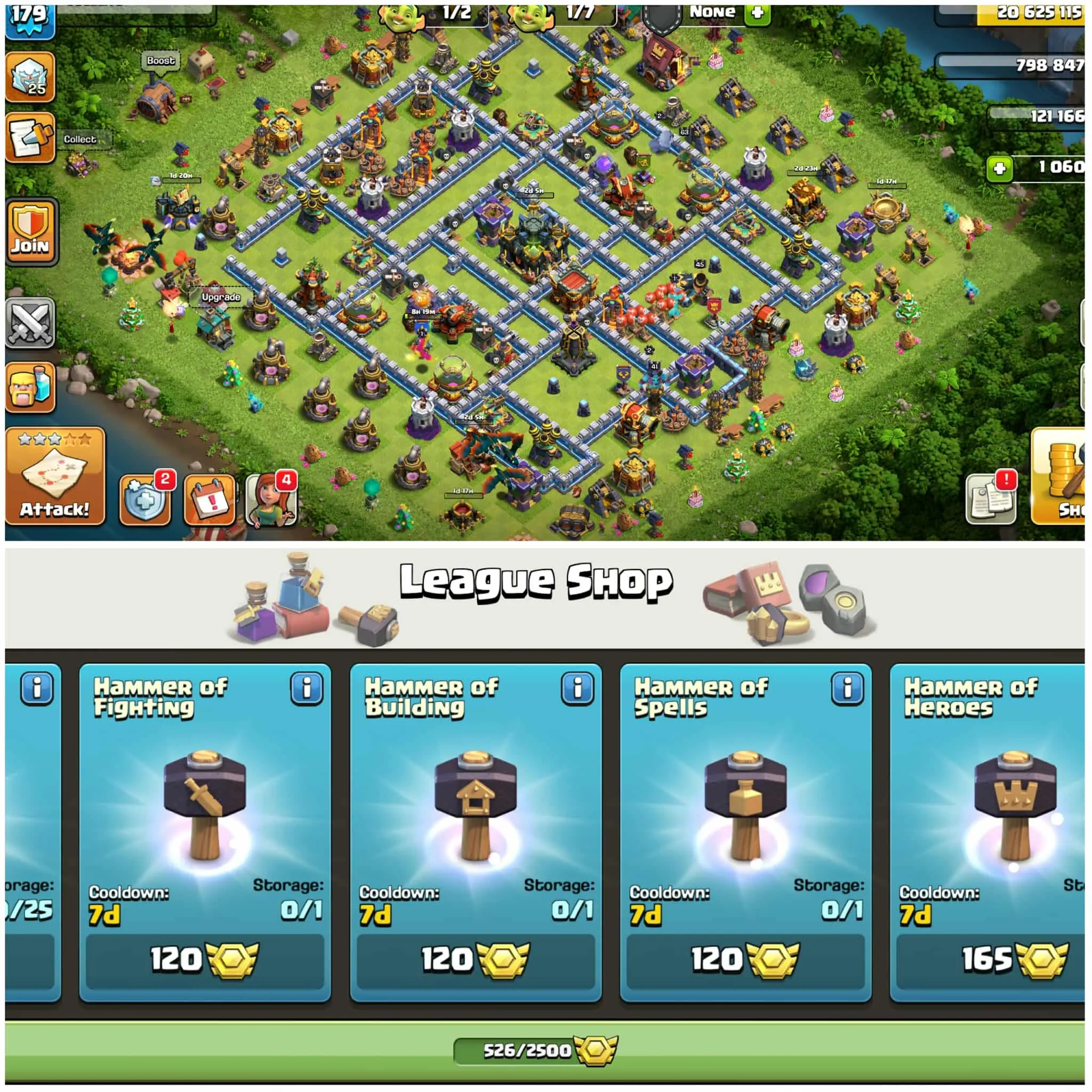 [6th Builders]➤➤Th17 Exclusive Account➤➤Heros:45-63-41-48-20➤➤8 Skins➤➤1100 Gems➤➤5 Epic Equipment➤➤Nc Available➤Exp:179