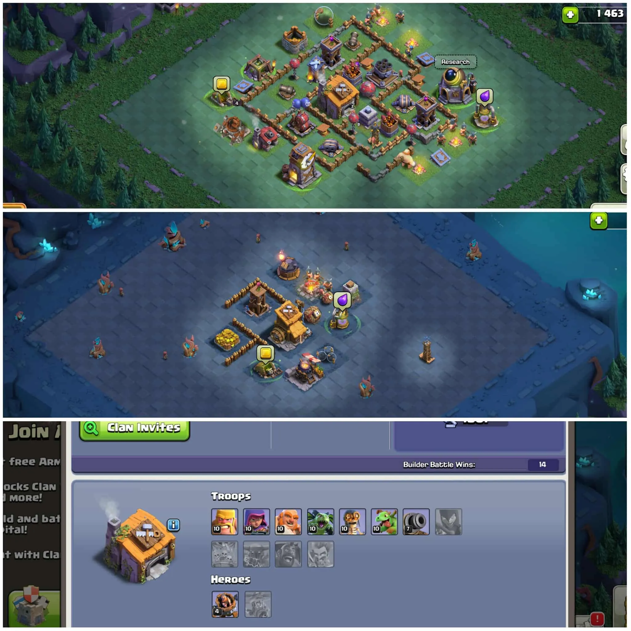 [Kuwait Local]➤➤Th14 Rare Local➤➤Heros:49-61-45-48-29➤➤1500 Gems➤➤Nc Available➤➤4 Skins➤➤242 Cwl Medals➤Full Magic items