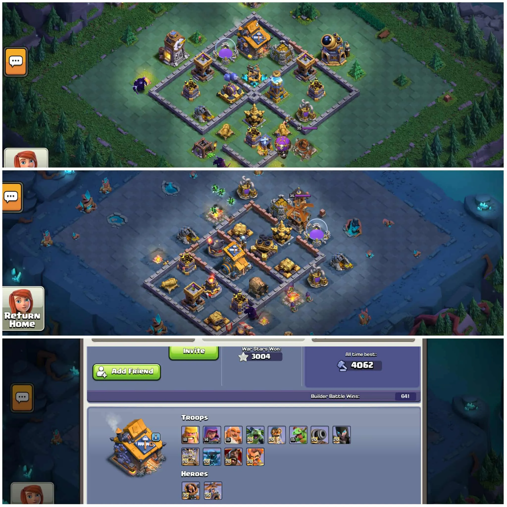 [5038 Gems]➤➤Th17 Full Maxed➤➤13 Epic Equipment➤➤ 28 Skins 6 Scenary➤➤Spam Old Obstacles & Tree➤➤Exp:247