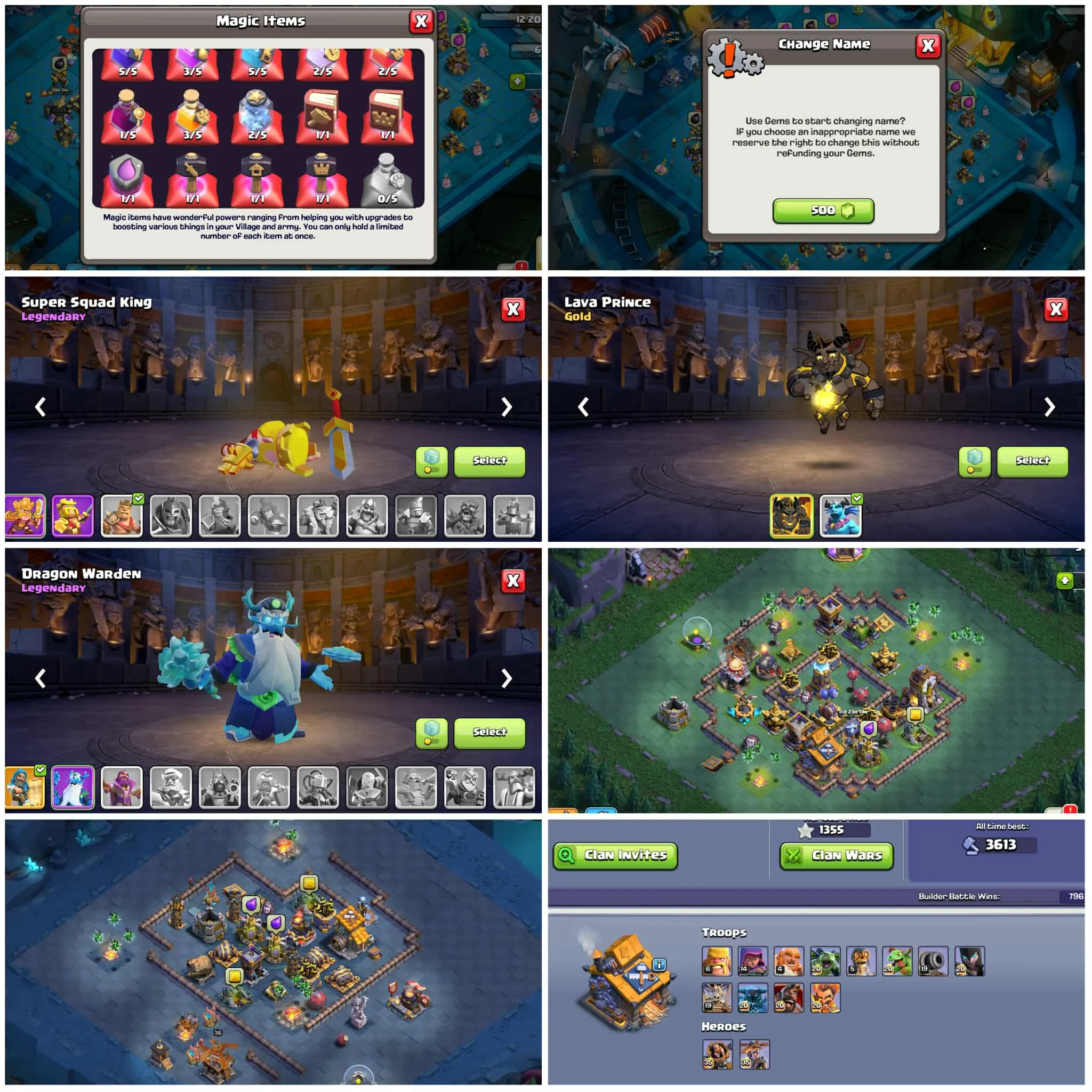 [12 Epic Equipment]➤➤Th17 Almost Max➤➤325 Wall Max➤➤Mash A Rama Scenary➤➤8 Epic Almost Max➤➤7500 Gems➤➤Exp:224