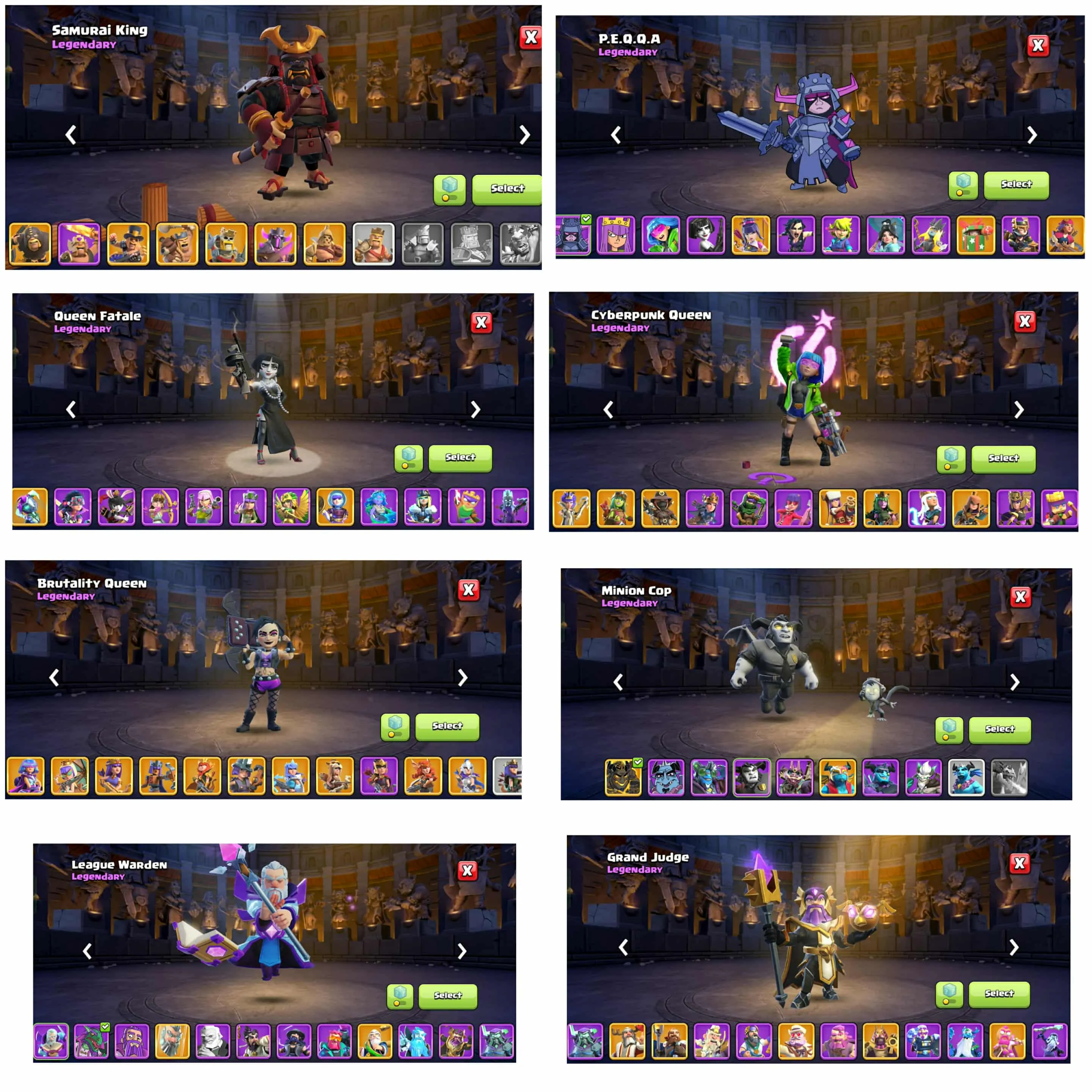 [200 Skins 56 Scenary]➤➤Th17 Almost All Skins Account➤➤Both Village Max➤➤14 Epic Equipment➤➤12800 Gems➤➤1147 Cwl Medals