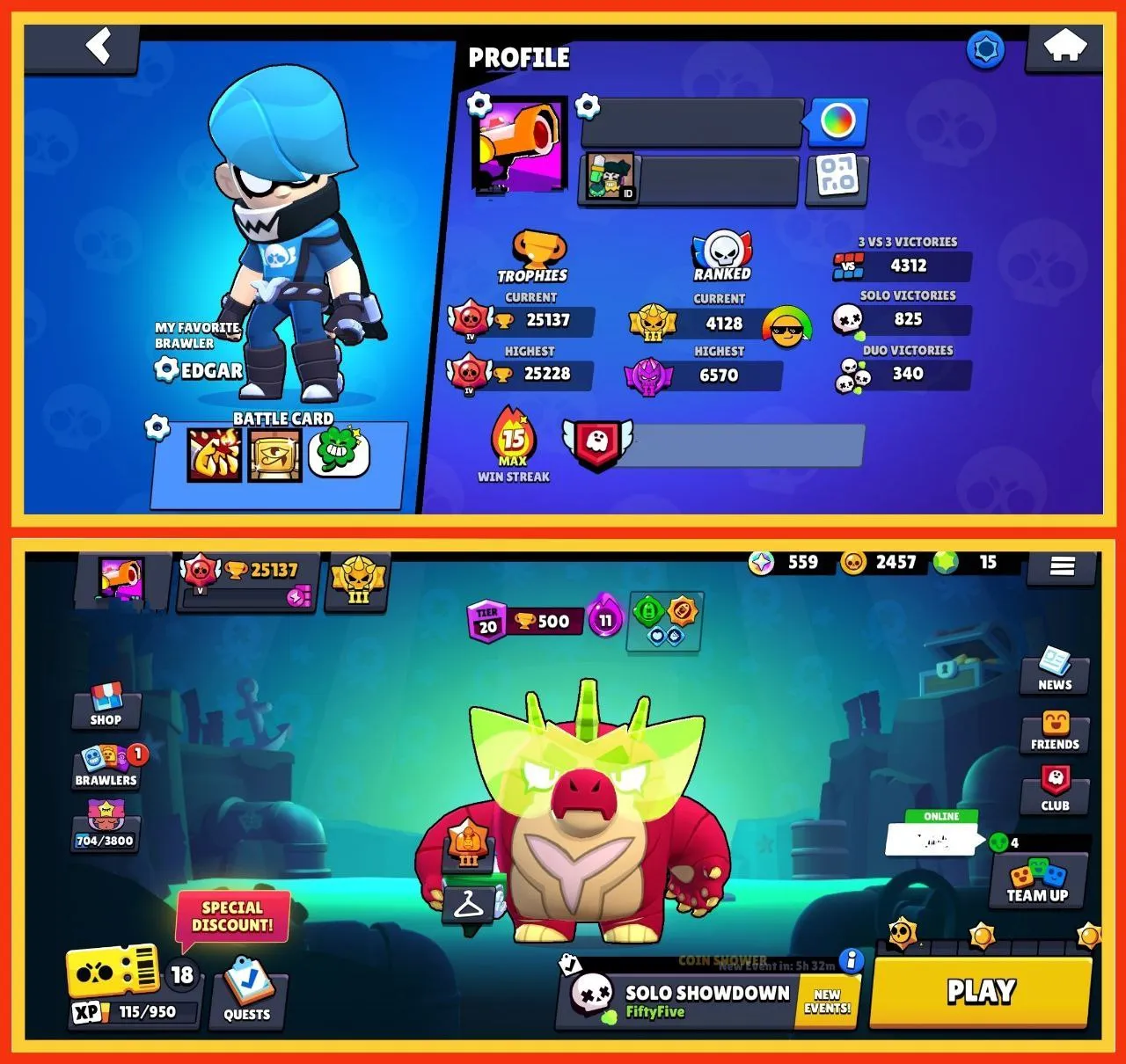 { 25% OFF SALE } ♨️25,100+ TROPHIES 😈 6 HYPERCHARGED ❤️‍🔥 5 MAX POWER 🔥 XP LVL 130 🕳️ 64 TOTAL SKINS ✳️ 67 BRAWLER UNLOCKED ✨IOS/ANDROID ⚡ INSTANT FAST DELIVERY.