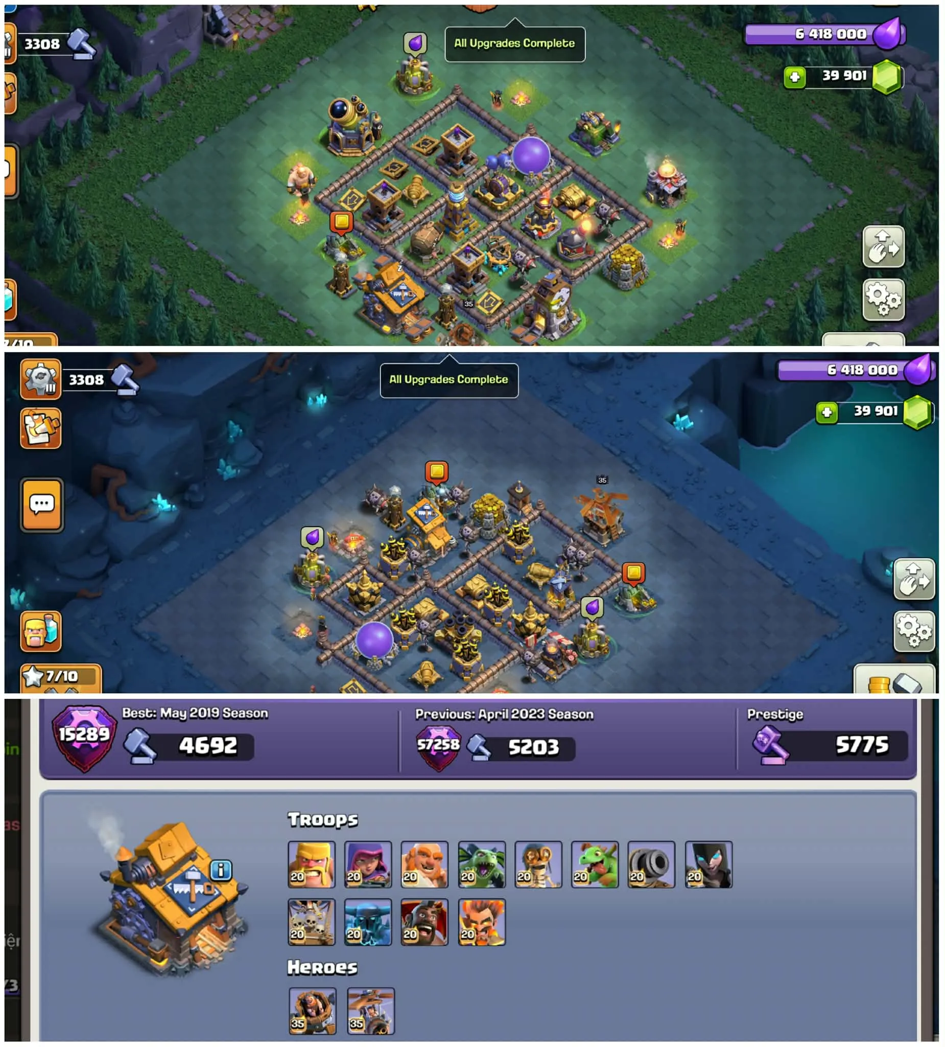 [Golden Hog]➤➤[40k Gems]➤➤Th18 Rare Account➤➤2019 to 2025 All Xmass Tree Without 2020➤➤War Arena Scenary➤Free Nc➤Exp:254