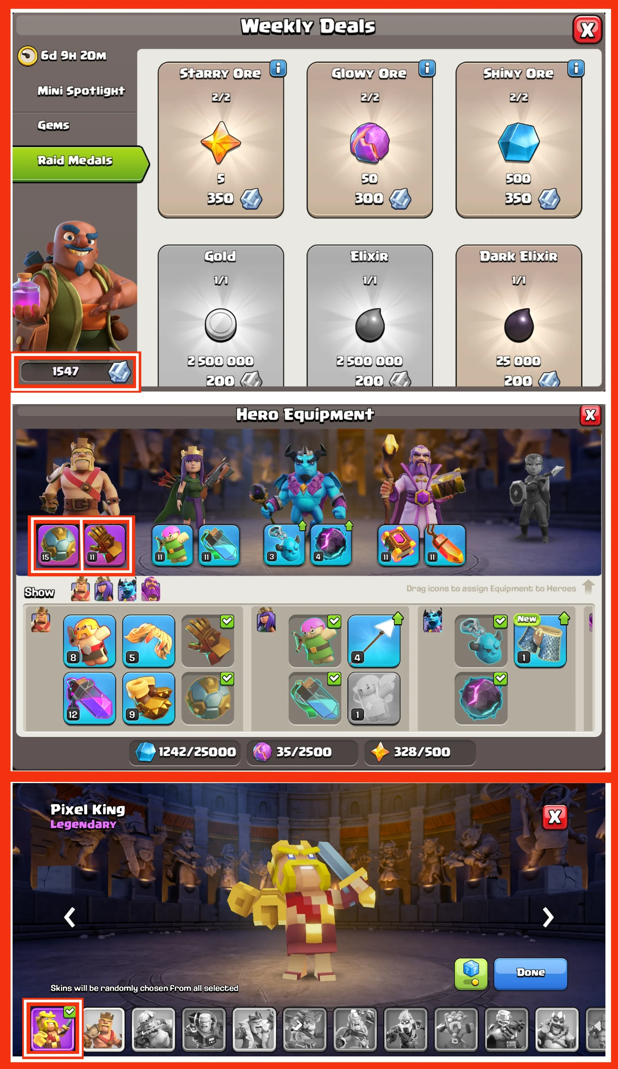 💥35% DISCOUNT DEAL💥♨️TOWN HALL 11 PURE MAX💧{ SPIKEY BALL 15 & GIANT GAUNLET 11 } OP EPIC EQUIPMENT ⭕ OP MAGIC ITEMS💥133 XP LVL ✳️ 1547 RAIDS MEDAL 🌟 388 CWL MEDAL ❤️‍🔥1124 WAR STAR 🔥 NC 500 💎 1 KING PIXEL SKIN 📛 LOT OF OBSTACLES 💢 FAST DELIVERY🚚