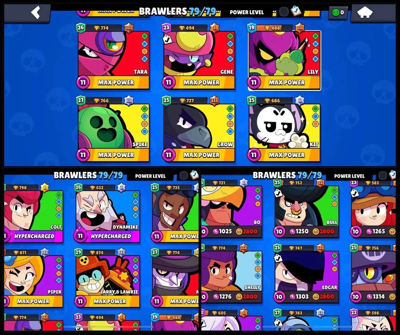 [RARE] 48005 TROPHIES | 32 WIN STREAK | 79 BRAWLERS | 10 MAXX POWER | LVL 194 | MYTHIC SKINS | INSTANT DELIVERY