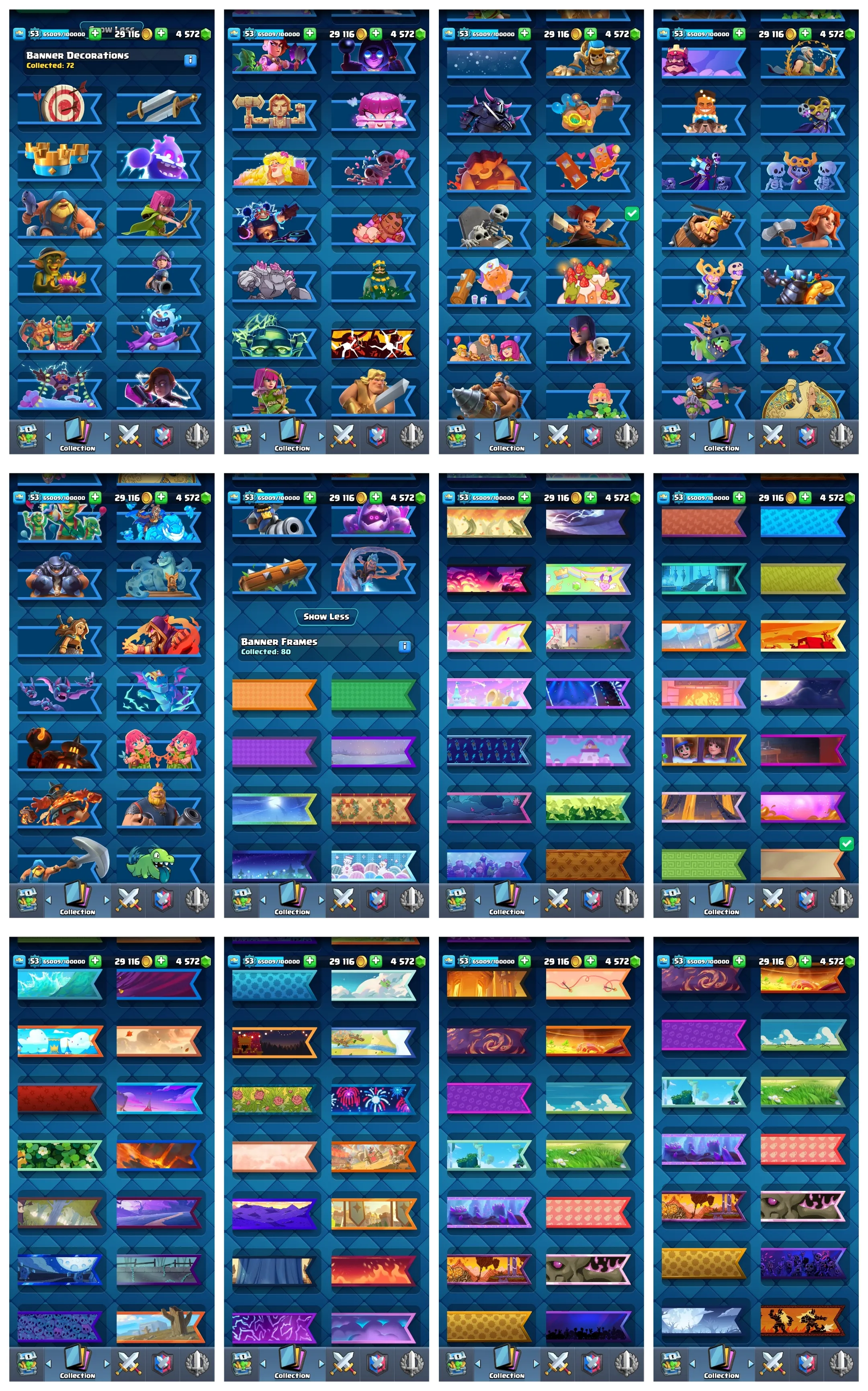 💥45% OFF SALE💥 4570+ GEMS 💎 23 MAX CARDS 🔺 13 EVO CARD 🔥 4 ELITE 🏆 9712 TROPHIES 🔻 20 ARENA LVL ✨ 14 KT LEVEL 💦 55 EMOTES ❤ 53 XP LEVEL 💢 4 YRS SPECIAL AND COOL BADGES 🧣 121 CARDS 🔥 FAST DELIVERY 🚚