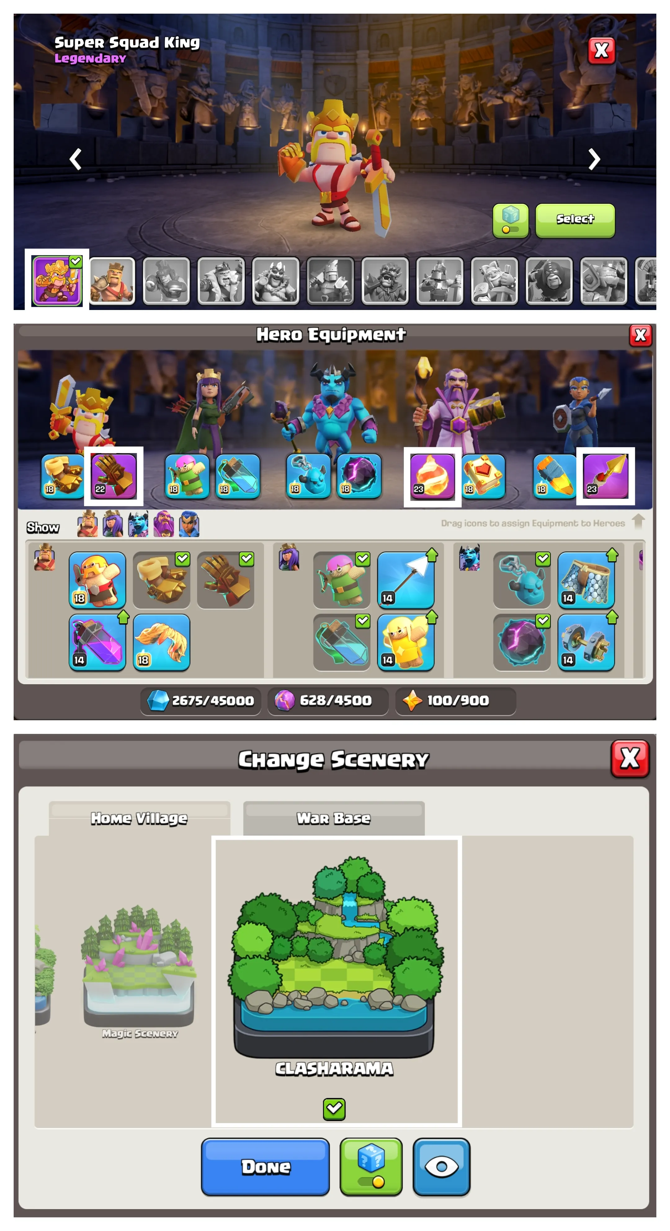 💥45% OFF SALE💥 4570+ GEMS 💎 23 MAX CARDS 🔺 13 EVO CARD 🔥 4 ELITE 🏆 9712 TROPHIES 🔻 20 ARENA LVL ✨ 14 KT LEVEL 💦 55 EMOTES ❤ 53 XP LEVEL 💢 4 YRS SPECIAL AND COOL BADGES 🧣 121 CARDS 🔥 FAST DELIVERY 🚚