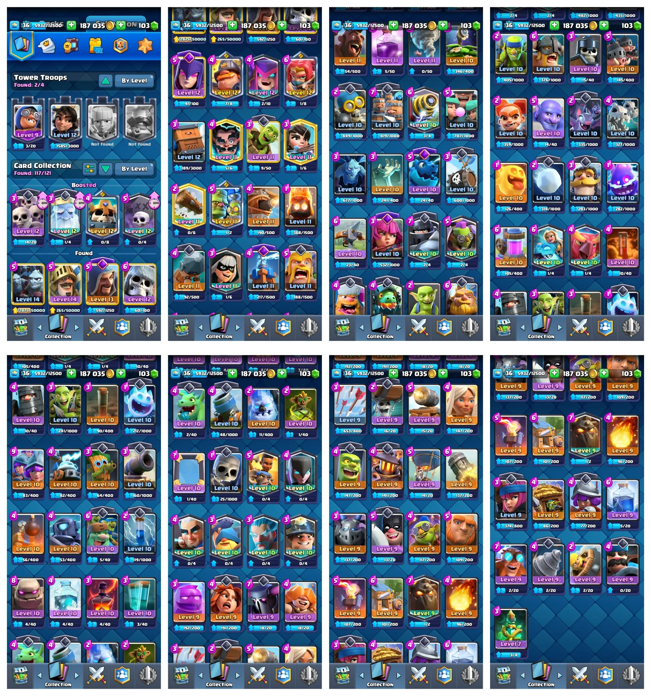💥45% OFF SALE💥 2 MAX CARDS 💫 5 EVO CARD 🏆 7655 TROPHIES 🌟 20 ARENA LVL ☄️ 12 KT LEVEL 💥 24 EMOTES 🌟 36 XP LEVEL 💢 7 YRS SPECIAL AND COOL BADGES 🧣 117 CARDS 🔥 FAST DELIVERY 🚚 #KB